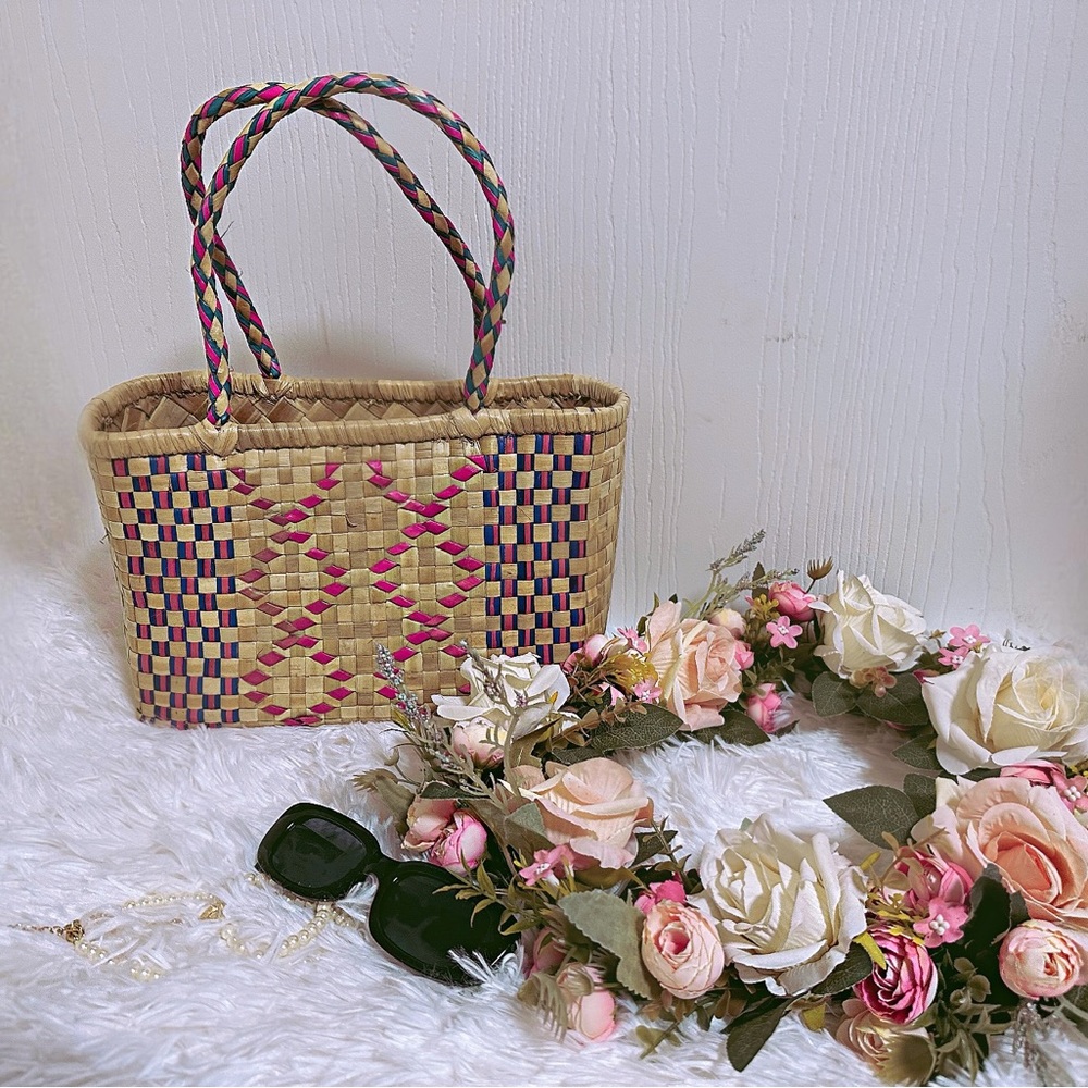 Straw Bag | Woven Bag | Handbag | Handmade Purse |Embroidered Purse | Summer Bag